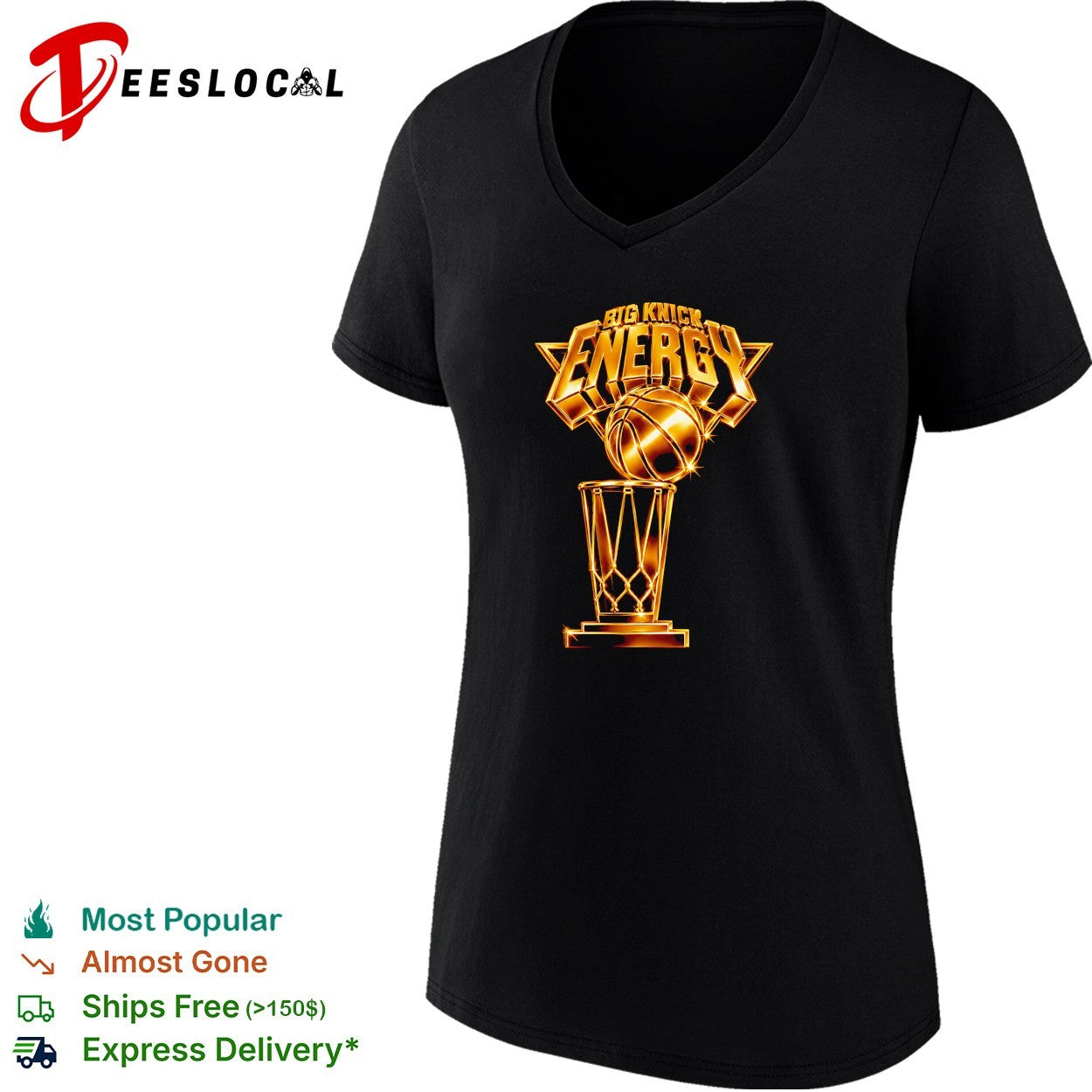 Big Knick Energy New York Knicks basketball trophy hoop championship art shirt