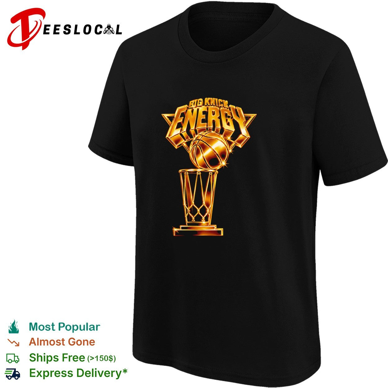 Big Knick Energy New York Knicks basketball trophy hoop championship art shirt