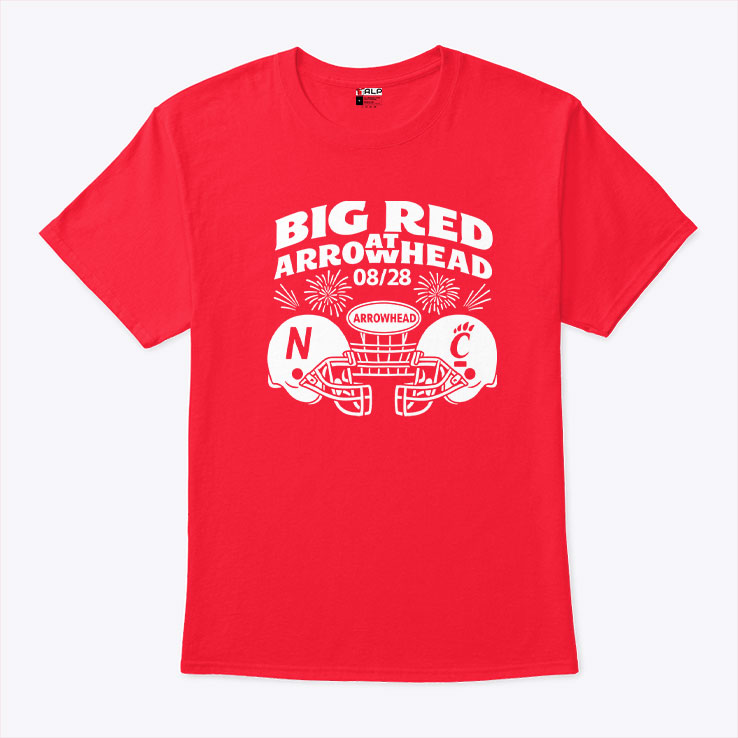 Big Red Arrowhead Football Nebraska Vs Cincinnati 08-28 T Shirt