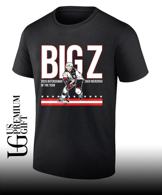 Big Z 2026 Defenseman of the Year Zach Werenski Columbus Blue Jackets hockey shirt