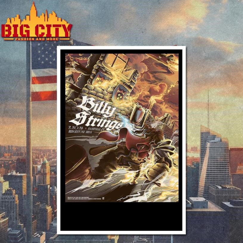 Billy Strings Nashville Tennessee 2026 Bridgestone Arena Night 1 Poster Shirt