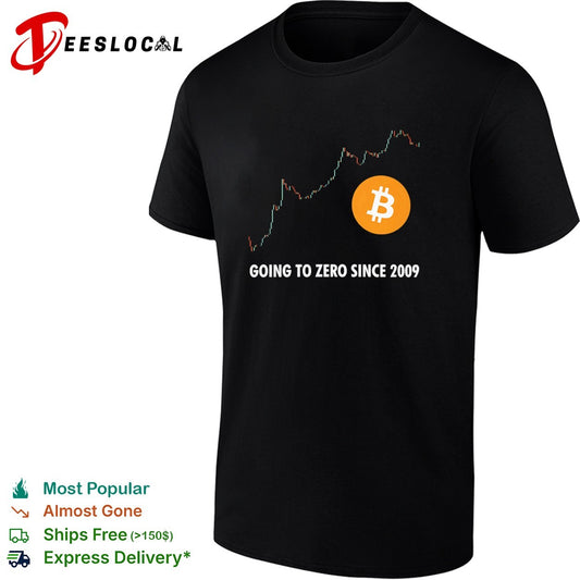 Bitcoin Going to Zero Since 2009 Cryptocurrency Trading Stock Market Chart shirt