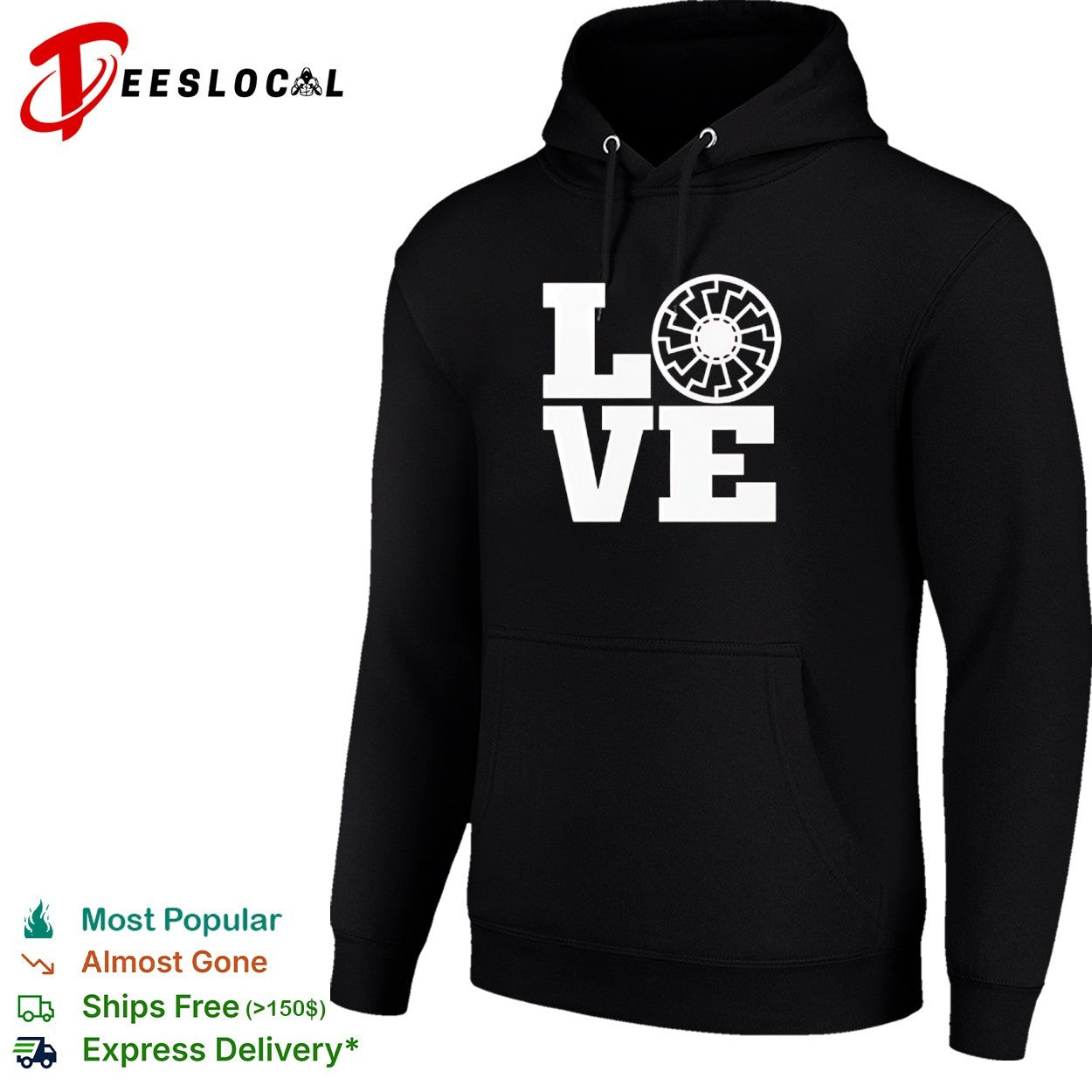 Black Sun Symbol LOVE Design Print Pattern Minimalist Aesthetic Symbolism shirt
