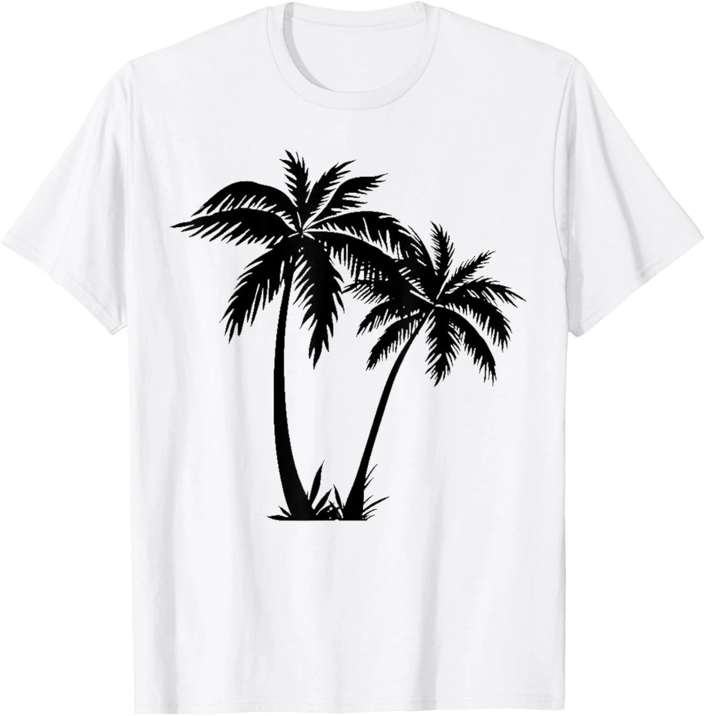 Black White Palm Trees Summer Sun Beach T-Shirt Women Men Gift Unisex T-Shirt