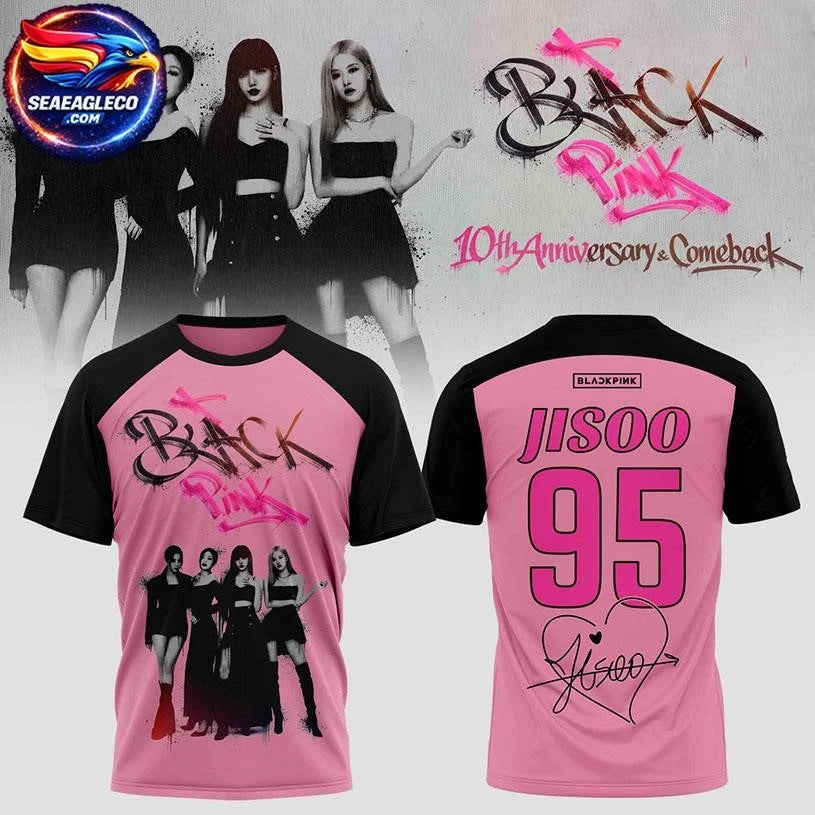 BlackPink Jisoo 10th Anniversary &amp; Comeback Signature Two Sided Shirt