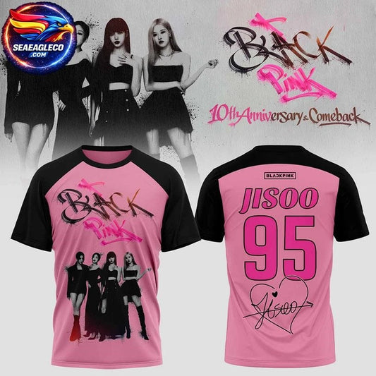 BlackPink Jisoo 10th Anniversary &amp; Comeback Signature Two Sided Shirt