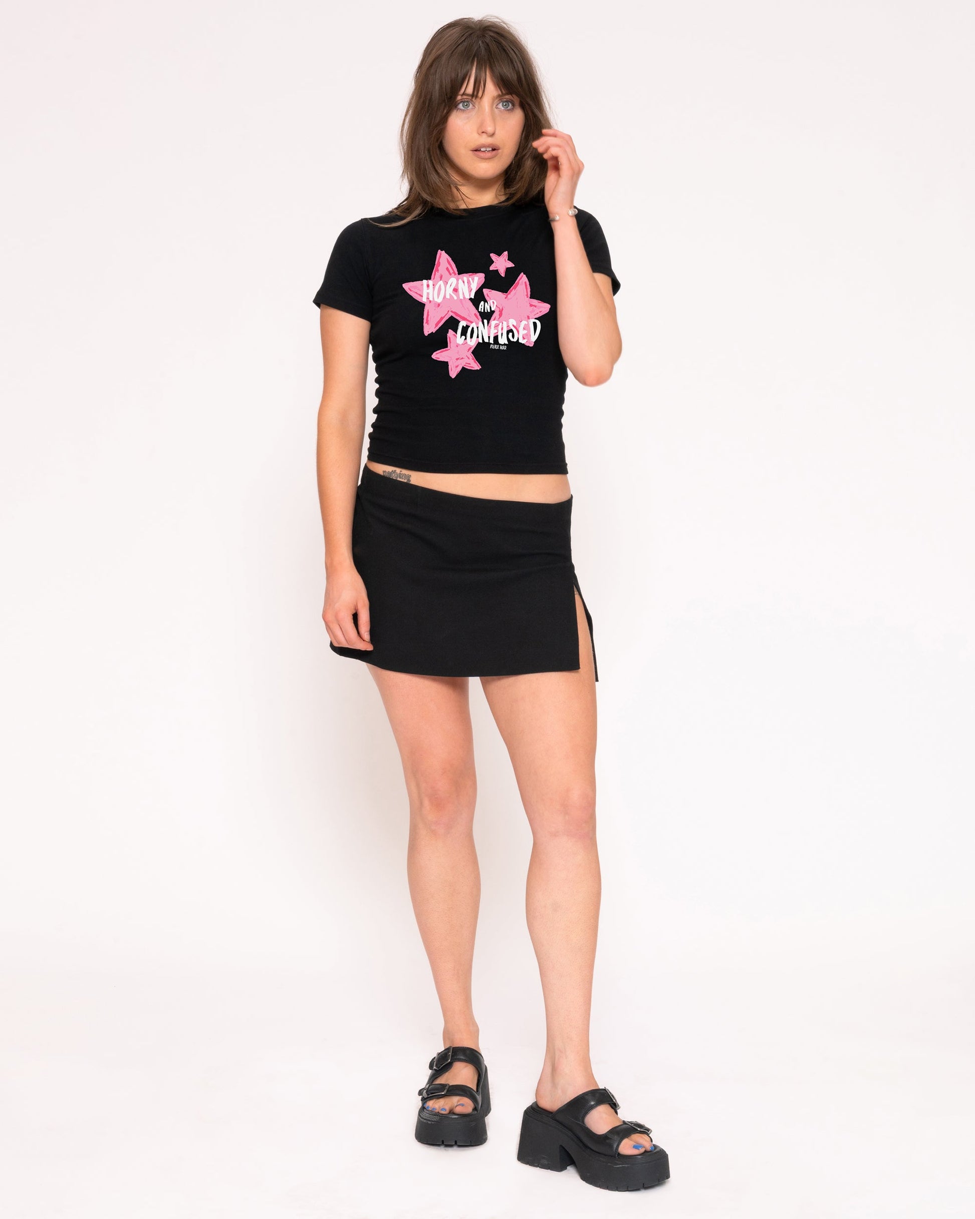 Horny & Confused Longline Baby Tee