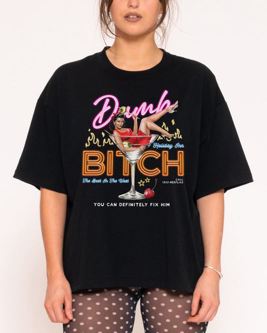 Dumb Bitch Hotel Boxy Crop Tee