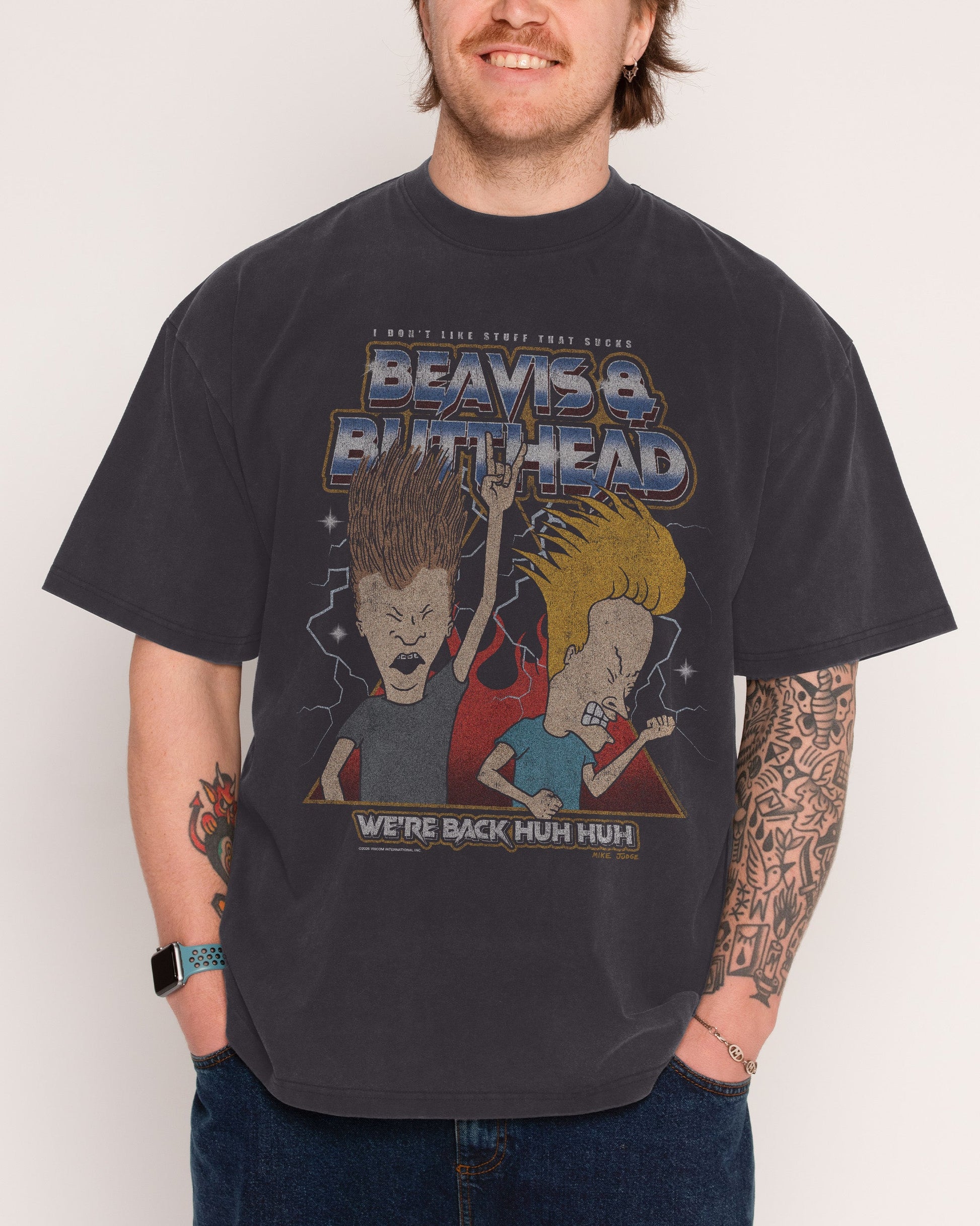Heh Heh Metalheads Wash Tee