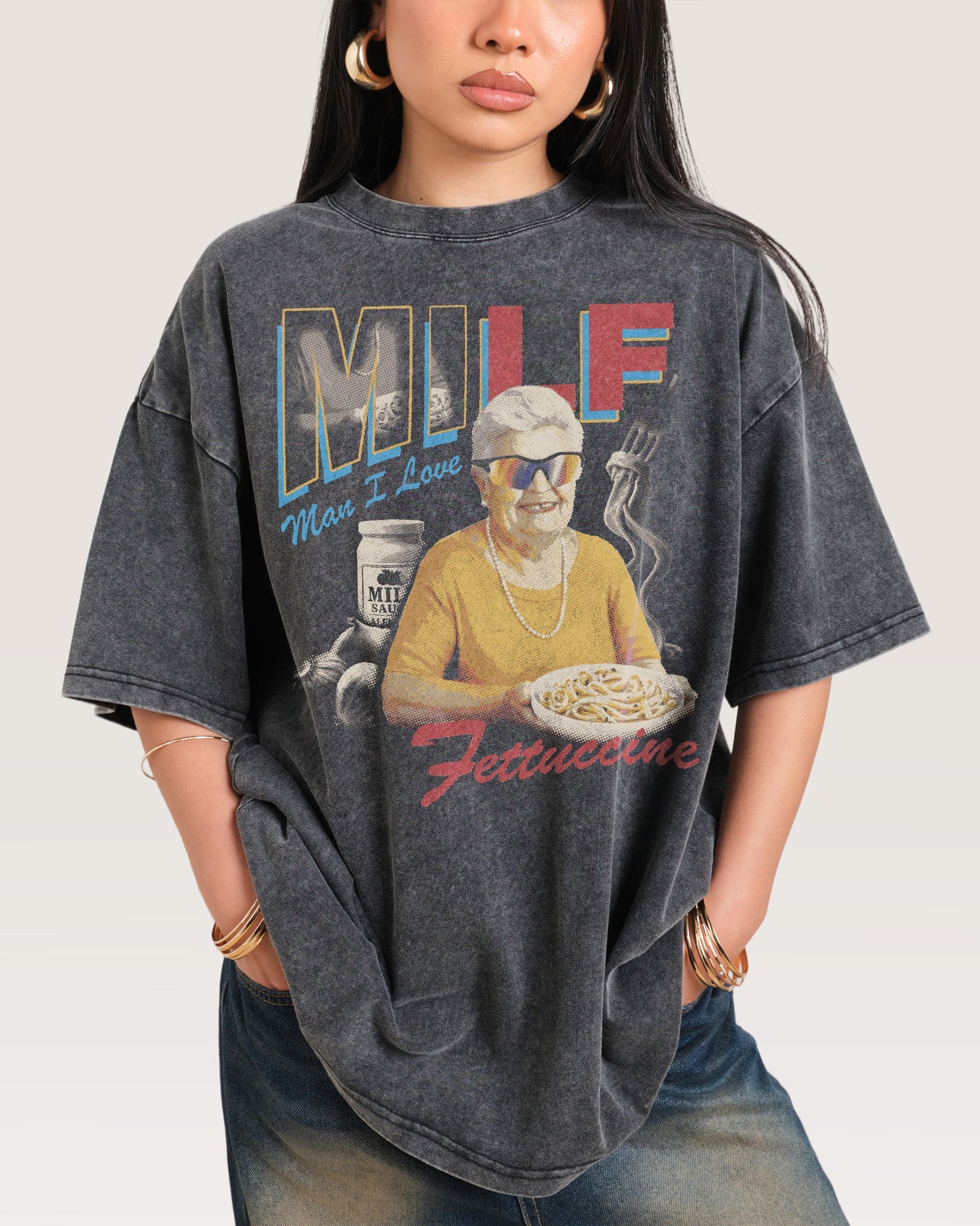 Man I Love Fettuccine Oversized Tee