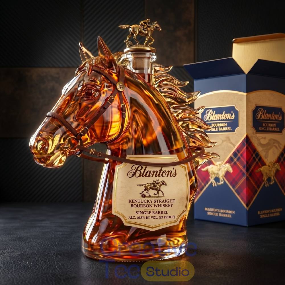 Blanton’s Bourbon “The Heritage” Sculptural Horse Head Whiskey Bottle