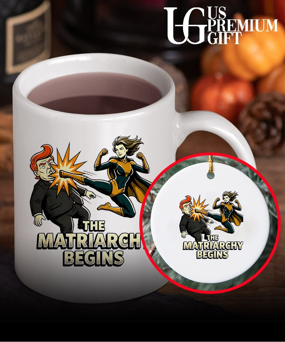 Blonde Blazer kick Donald Trump in the face The Matriarchy Begins shirt