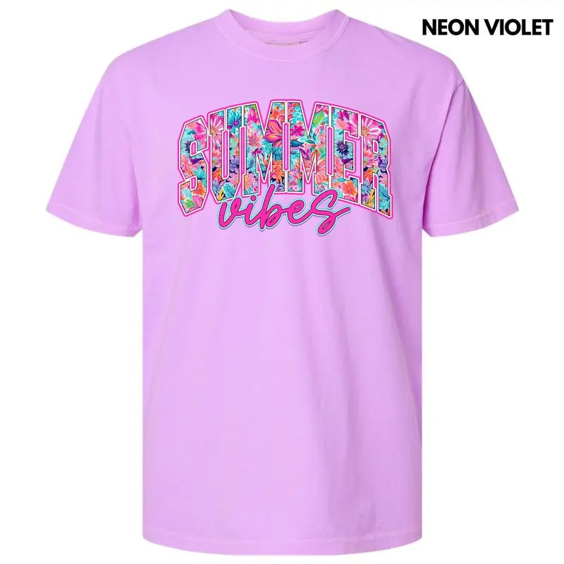 Blooming Summer Vibes Comfort Colors T-Shirt 'NLB'