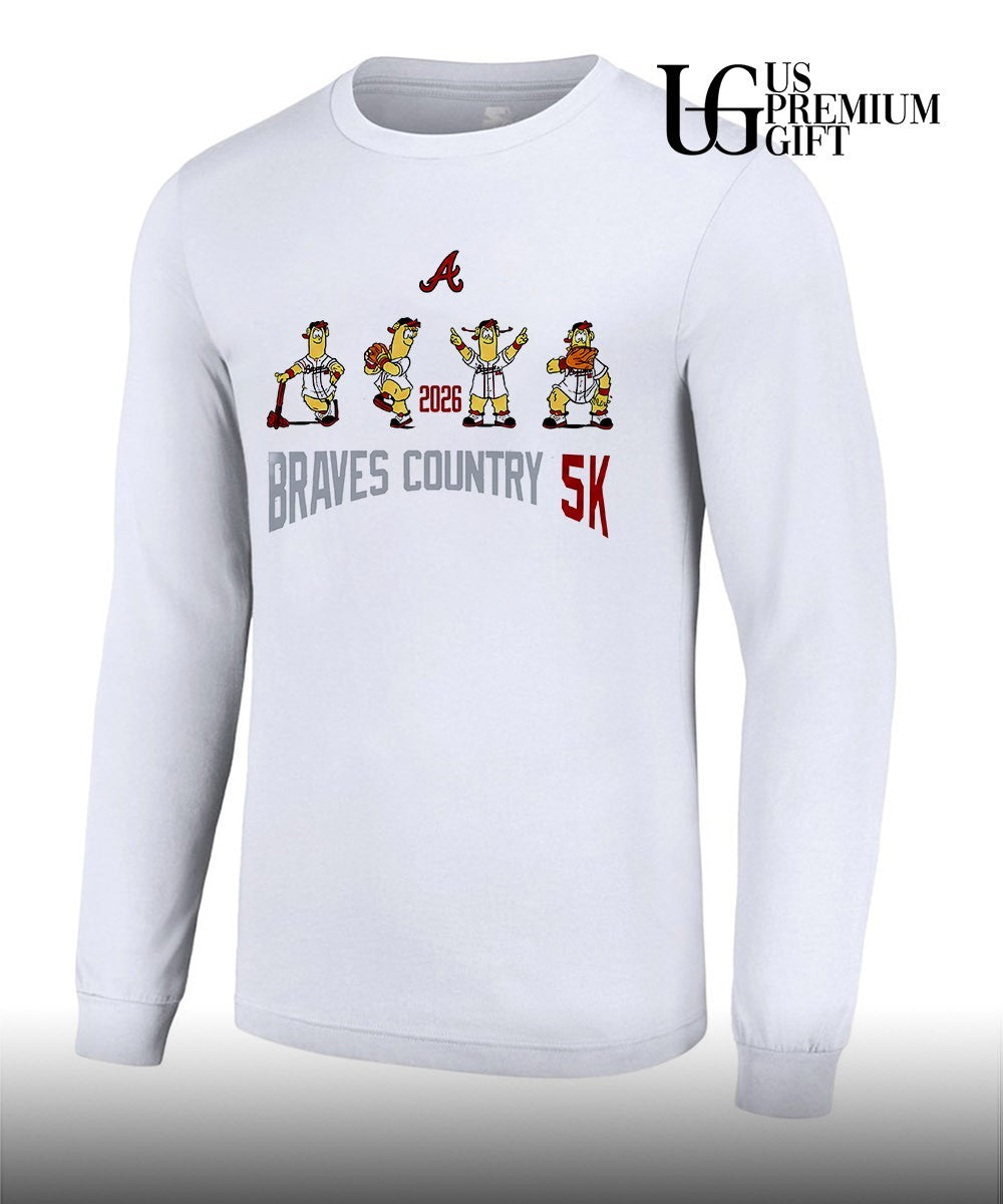 Blooper Atlanta Braves mascot 2026 Braves Country 5K shirt
