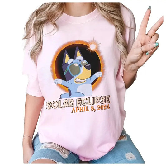 Bluey Total Solar Eclipse Cute Style  T-Shirt Top Womenswear - clothing by TeeHivey.com