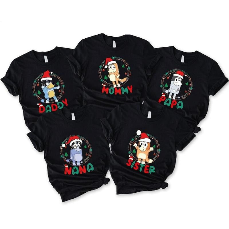Blueys Family Christmas Sweatshirt, Family Matching Holiday Shirts, Dad and Mum Blueys Designs, Merry Blueys Sweatshirt, Christmas Gift,  Cute Blueys Holiday Sweatshirt