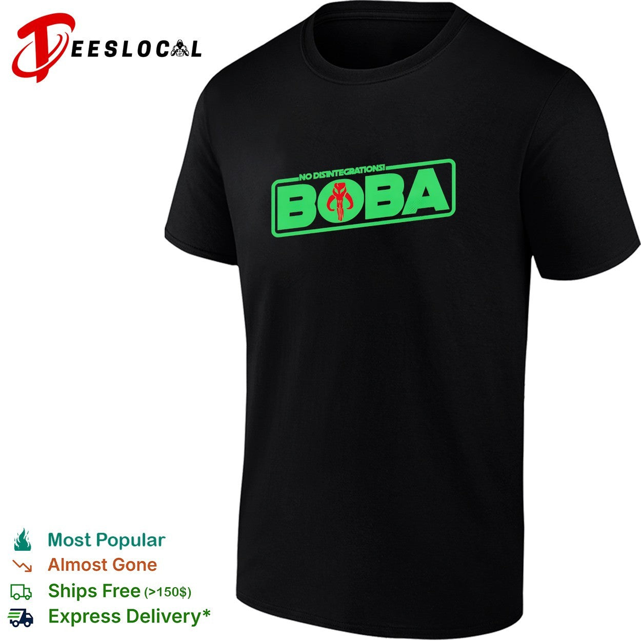 Boba Fett Star Wars No Disintegrations Mythosaur Skull Logo Pop Culture shirt