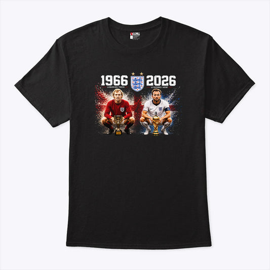 Bobby Moore And Harry Kane 1966-2026 England World Cup Legacy T Shirt