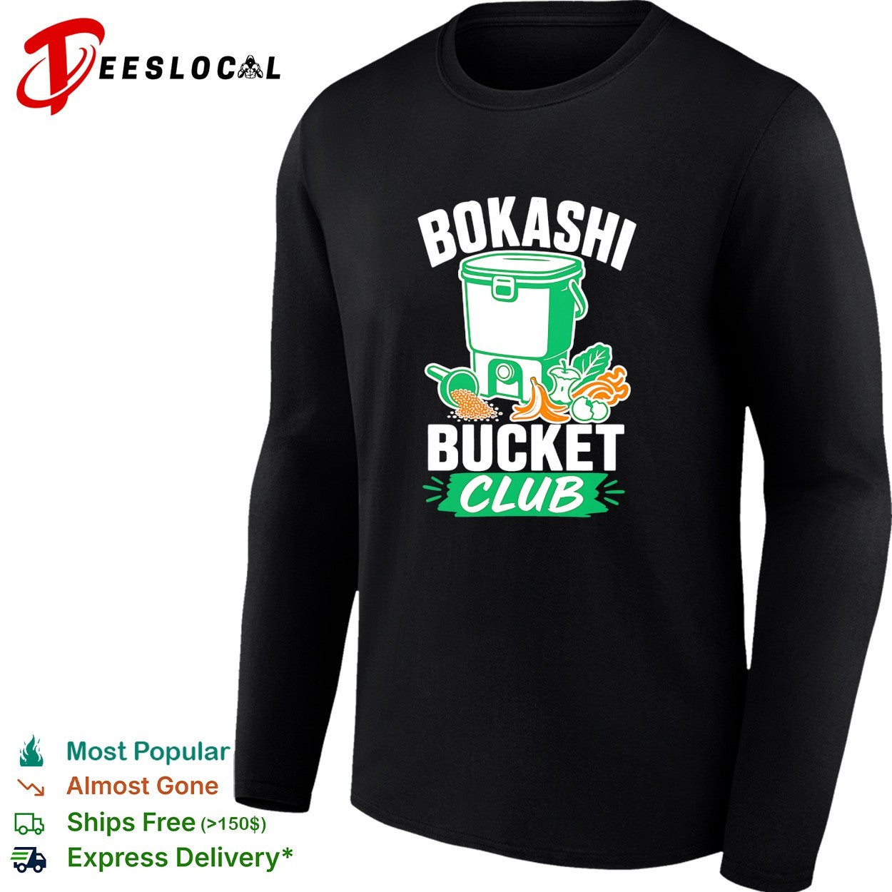 Bokashi bucket club composting shirt