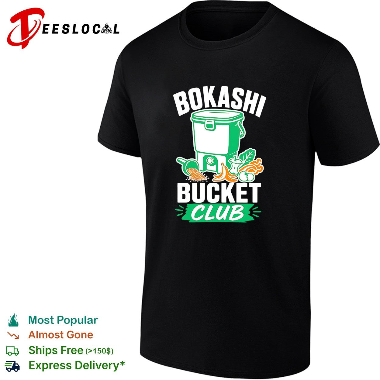 Bokashi bucket club composting shirt