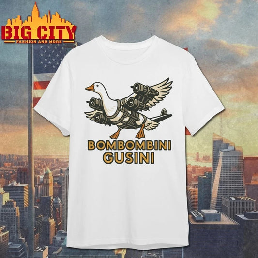 Bombombini Gusini Italian Brainrot Goose Bomber T-shirt