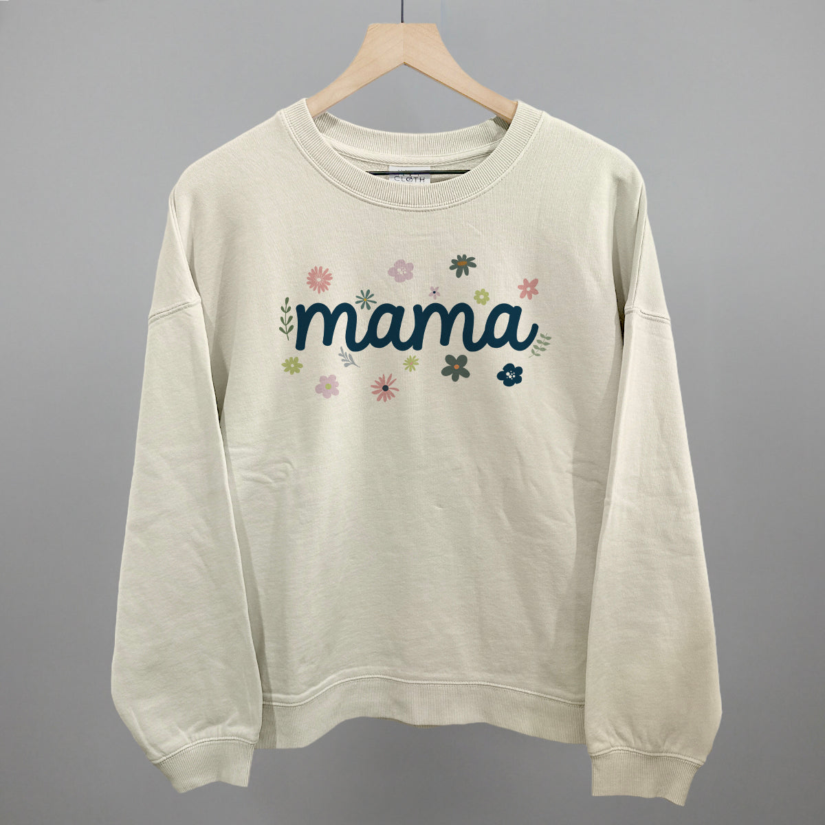 Mama (Dainty Flower Script) - clothing by TeeHivey.com (Image 1)