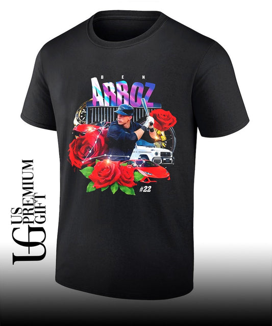 Boone wearing Ben Arroz MLB shirt