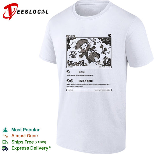 Boris Trading Card Game Design Rest Sleep Talk 20XX Shirt