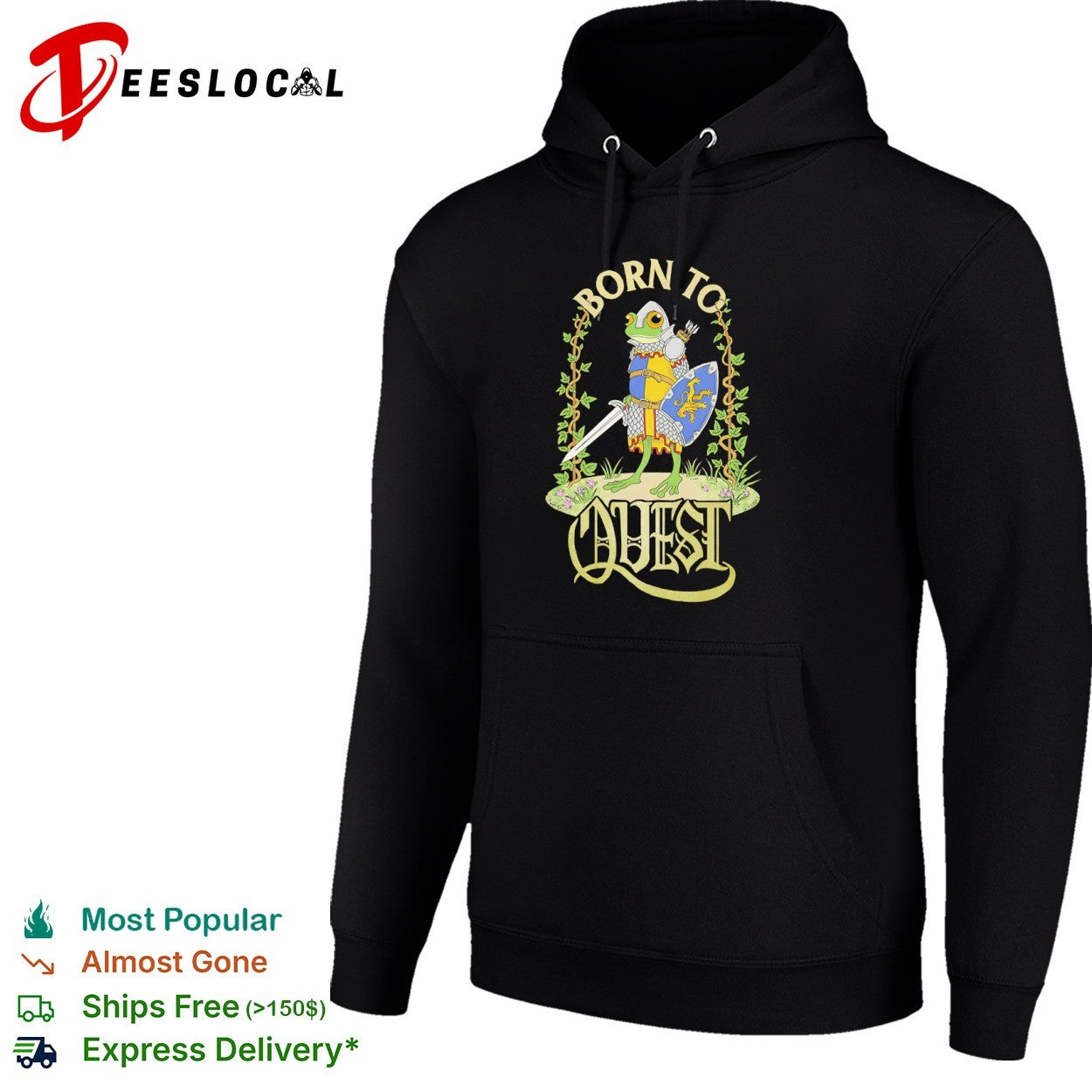 Born to Quest Frog Knight Fantasy Medieval Warrior Medieval Fantasy Action shirt