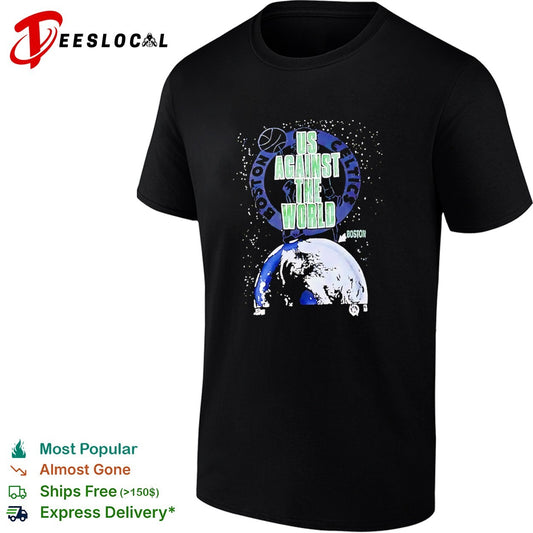 Boston Celtics Us Against the World Basketball Earth NBA shirt