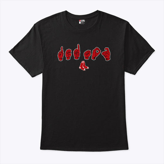 Boston Red Sox ASL Hand Sign T Shirt