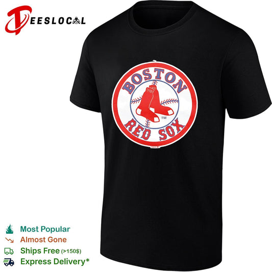 Boston Red Sox classic circle socks vintage baseball logo shirt