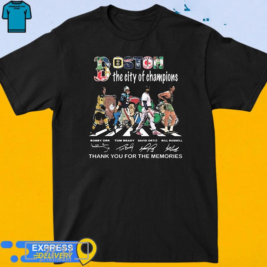 Boston The City Of Champions Abbey Road Thank You For The Memories Signatures - clothing by TeeHivey.com