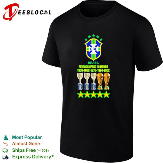 Brasil Pentacampeao do Mundo 1958 1962 1970 1994 2002 CBF World Cup team Brazil shirt