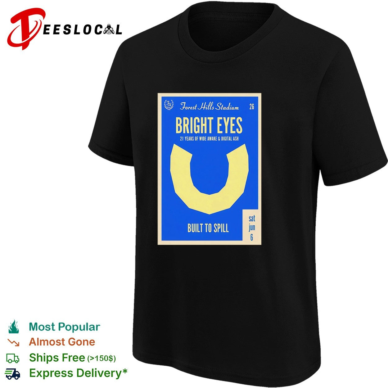 Bright Eyes Forest Hills Stadium 21 Years of Wide Awake and Digital Ash shirt