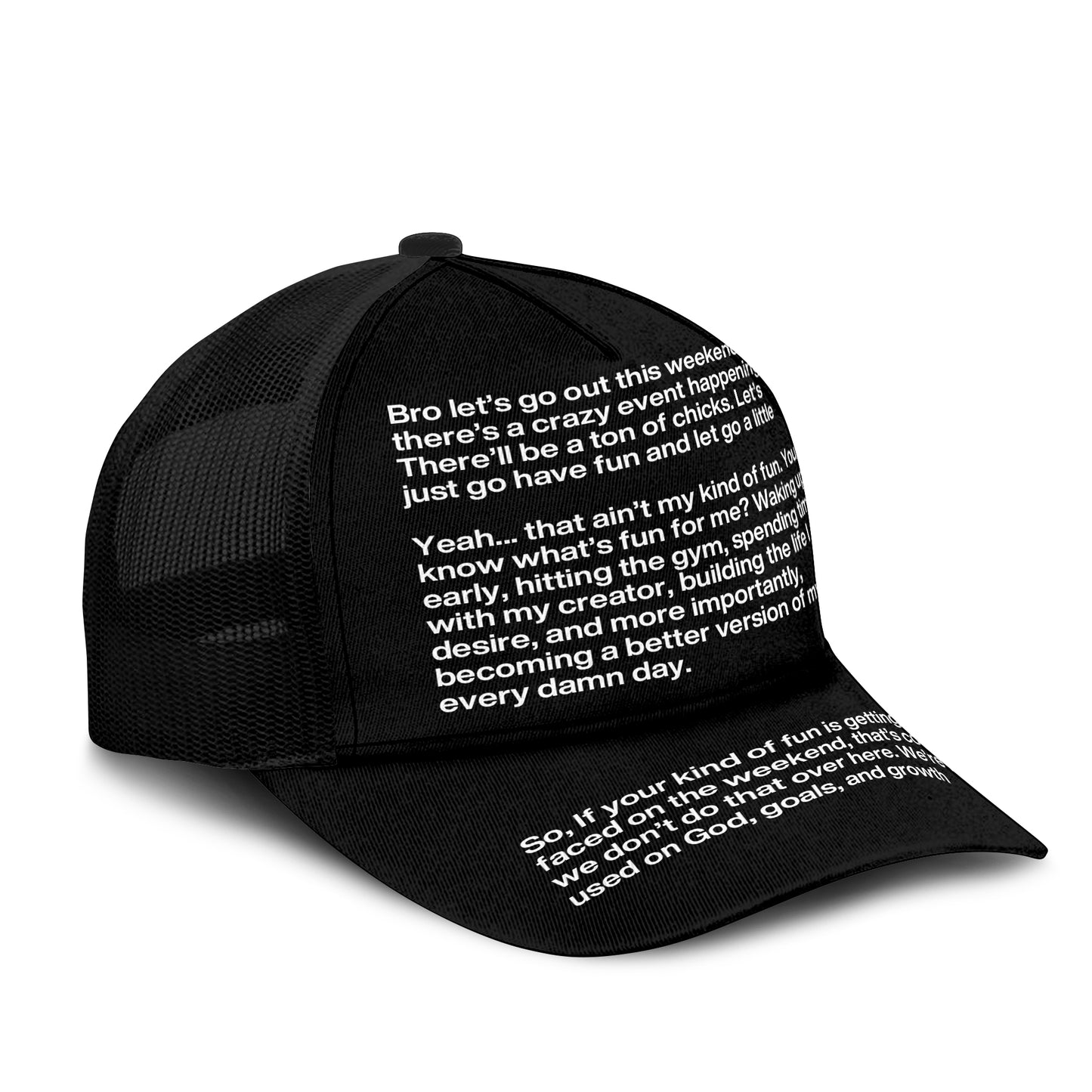 Bro Let’s Go Out This Weekend Trucker Cap