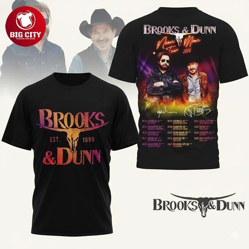 Brooks And Dunn Neon Moon Tour 2026 Two Sided Shirt