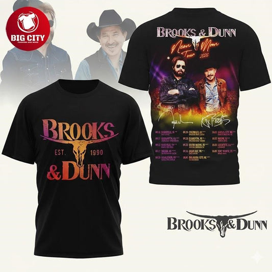Brooks And Dunn Neon Moon Tour 2026 Two Sided Shirt