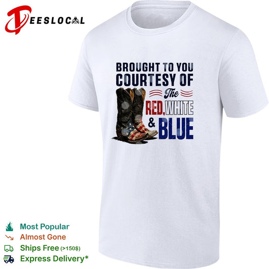 Brought to you courtesy of the Red White and Blue cowboy boots shirt