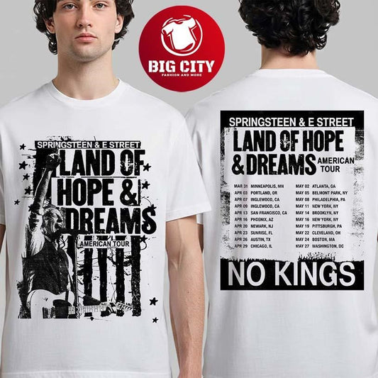 Bruce Springsteen And E Street Band Land Of Hope And Dreams American Tour 2026 Two Sided Shirt