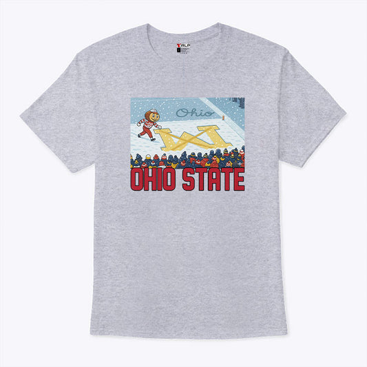 Brutus Ohio State Snow Fan Football T Shirt