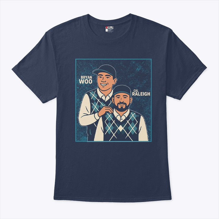 Bryan Woo And Cal Raleigh Step Brothers Seattle Mariners T Shirt