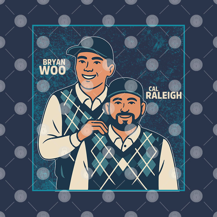 Bryan Woo And Cal Raleigh Step Brothers Seattle Mariners T Shirt