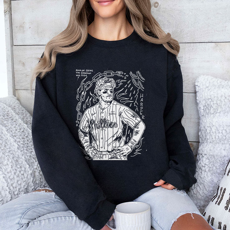 Bryce Harper Rain Or Shine The Showman Will Rise Shirt
