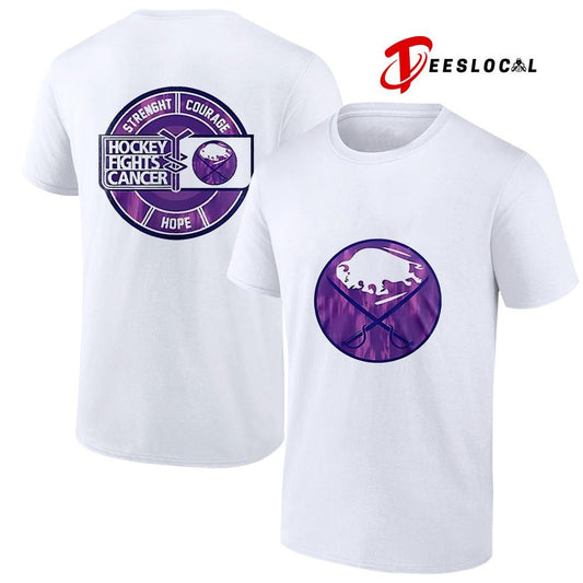 Buffallo Sabres hockey fights cancer strength courage hope shirt
