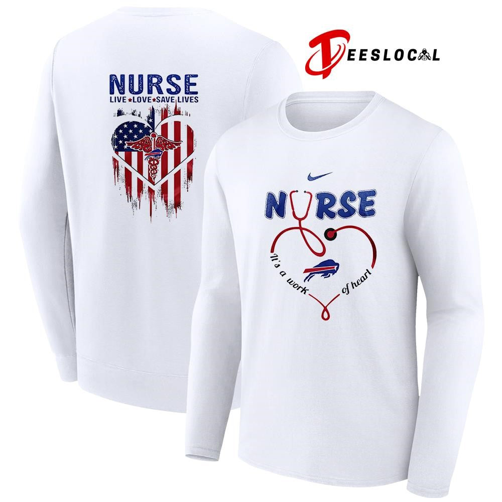 Buffalo Bills x Army nurse it’s a work of heart shirt