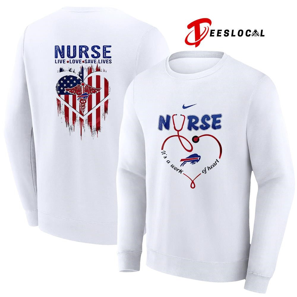 Buffalo Bills x Army nurse it’s a work of heart shirt