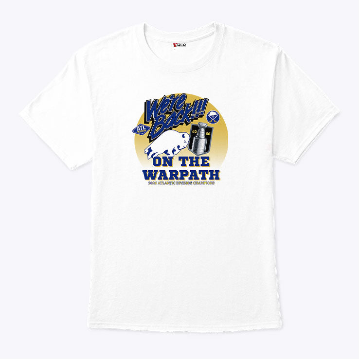 Buffalo Sabres We’re Back On The Warpath 2026 Atlantic Division Champions Shirt