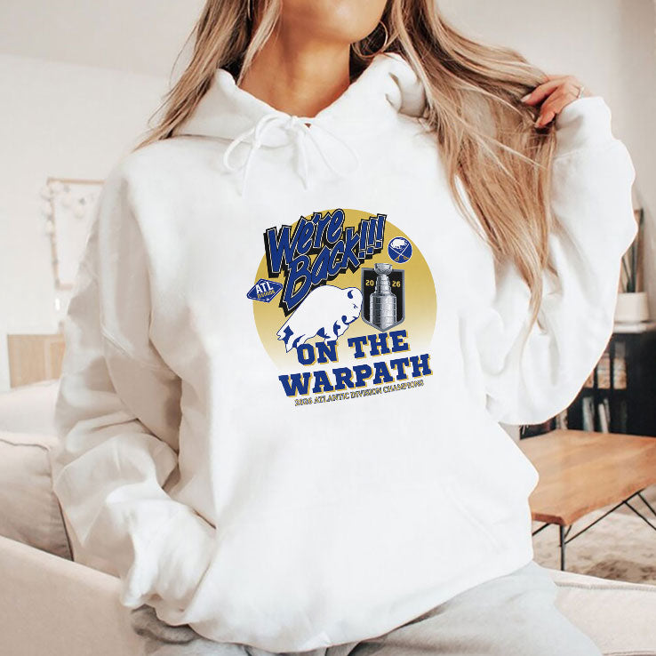 Buffalo Sabres We’re Back On The Warpath 2026 Atlantic Division Champions Shirt