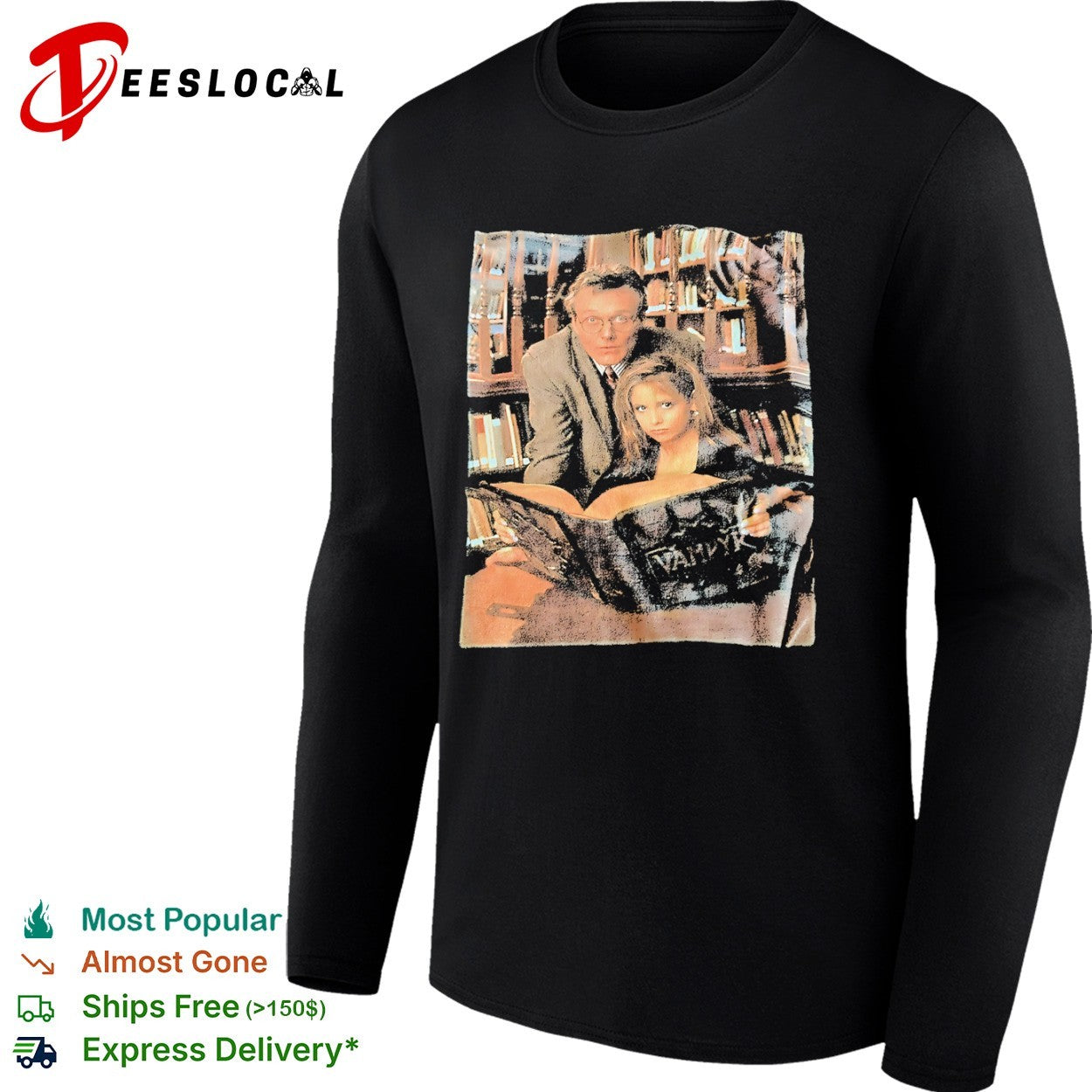 Buffy Summers and Rupert Giles Vampyr Book Buffy the Vampire Slayer shirt